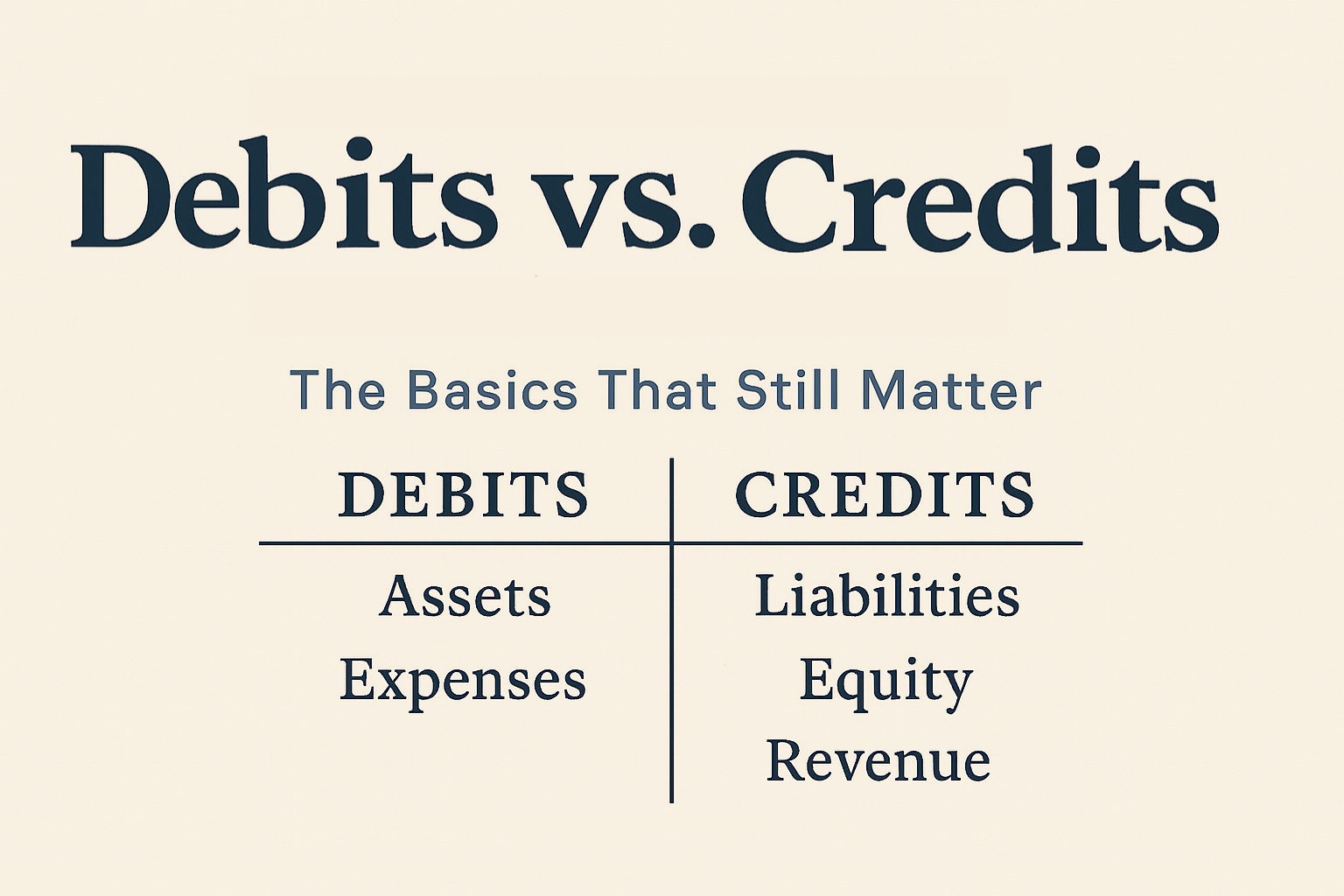 Debits vs. Credits: The Basics That Still Matter
